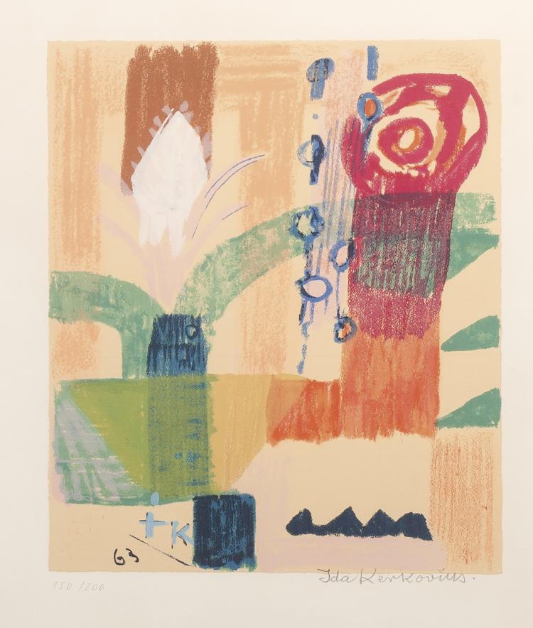 Hauptbild zu Objekt, Ohne Titel (Abstrakte Komposition), 1963 , Ida Kerkovius, 132A 9