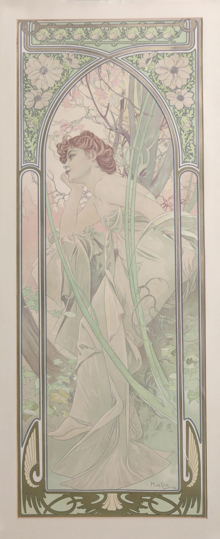 Hauptbild zu Objekt, 'R&ecirc;verie du soir', 1899, Alphonse Mucha, 132B 955