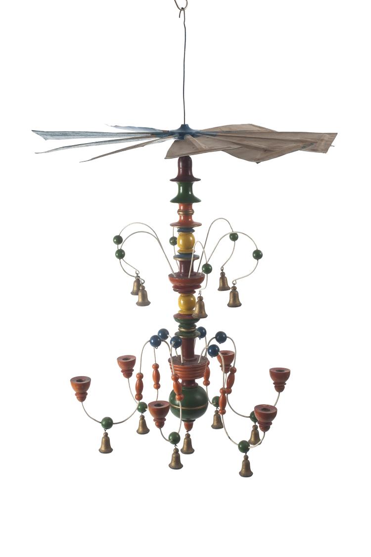 Hauptbild zu Objekt, 'Erzgebirge' ceiling light, 1920/30s, Deutschland, 134B 402