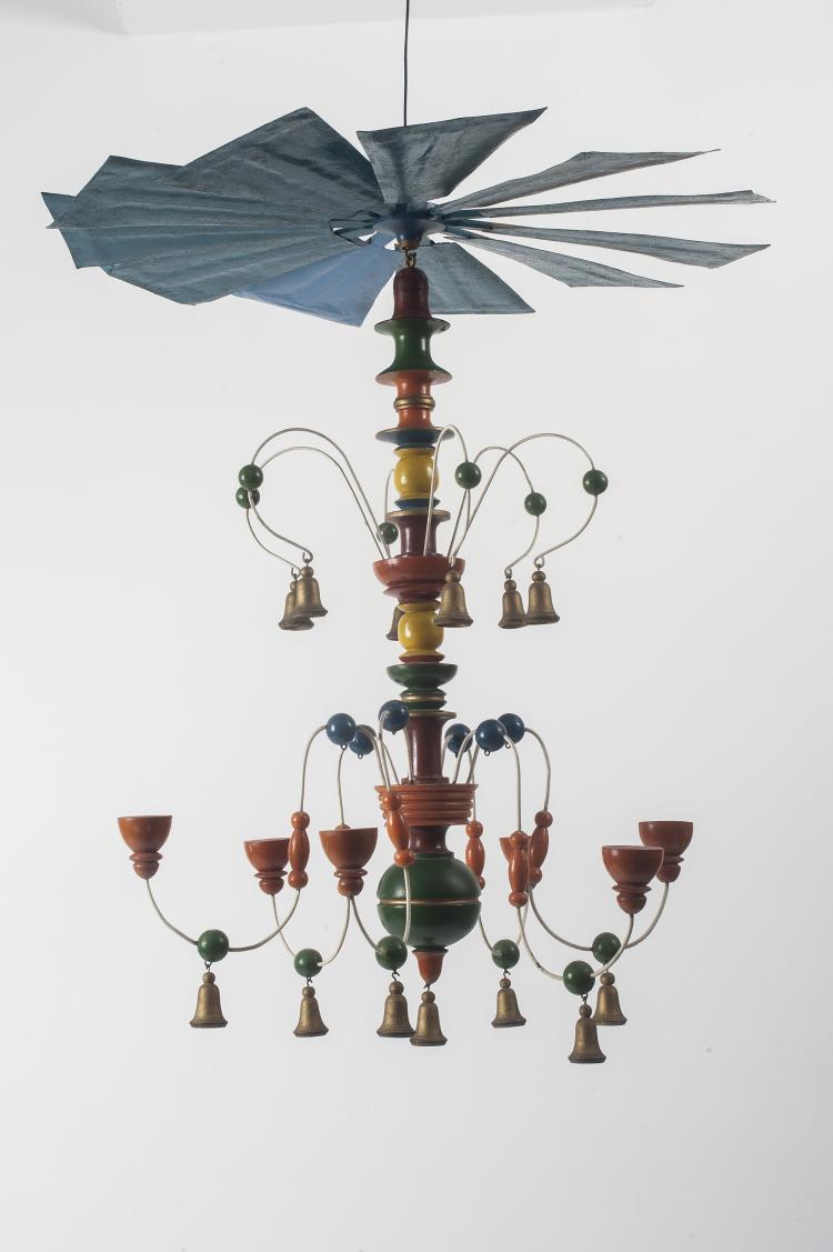 Bild 1 zu Objekt, 'Erzgebirge' ceiling light, 1920/30s, Deutschland, 134B 402