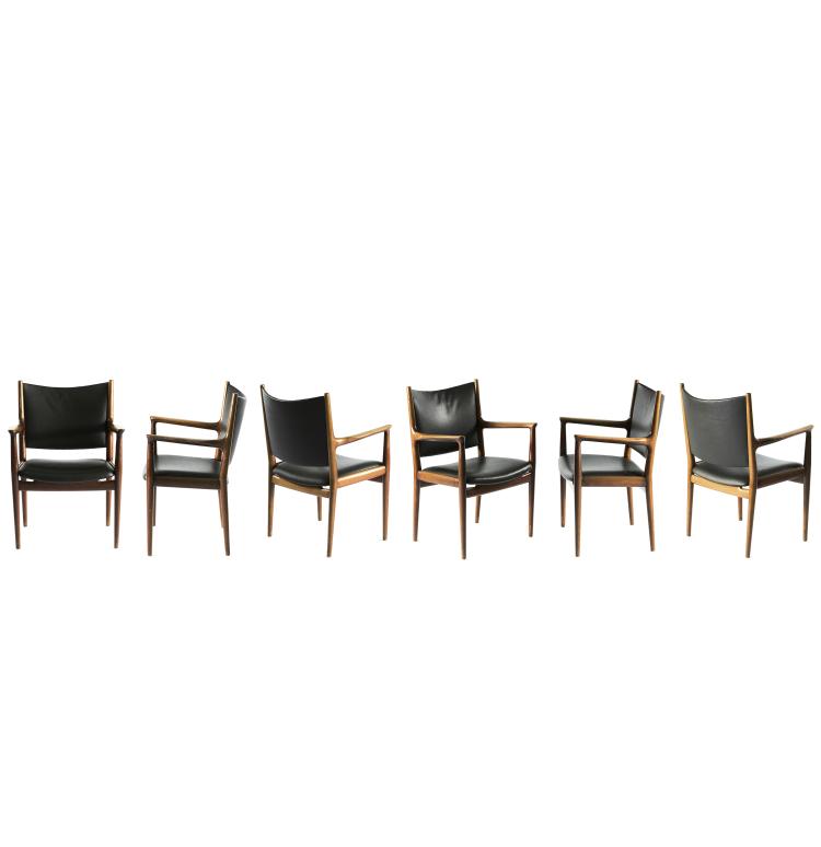 Hauptbild zu Objekt, Six 'JH 513' armchairs, 1960, Hansen, Johannes, Kopenhagen, 133B 446