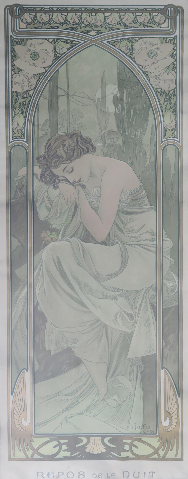 Hauptbild zu Objekt, 'Repos de la Nuit', 1899, Alphonse Mucha, Champenois, F., Paris, 132B 959