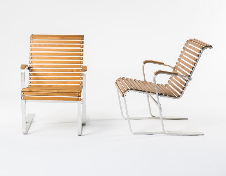 Bild 1 zu Objekt, Pair of lawn chairs, c1935, Marcel Breuer, ICF Cadsana, Mailand, 133A 50