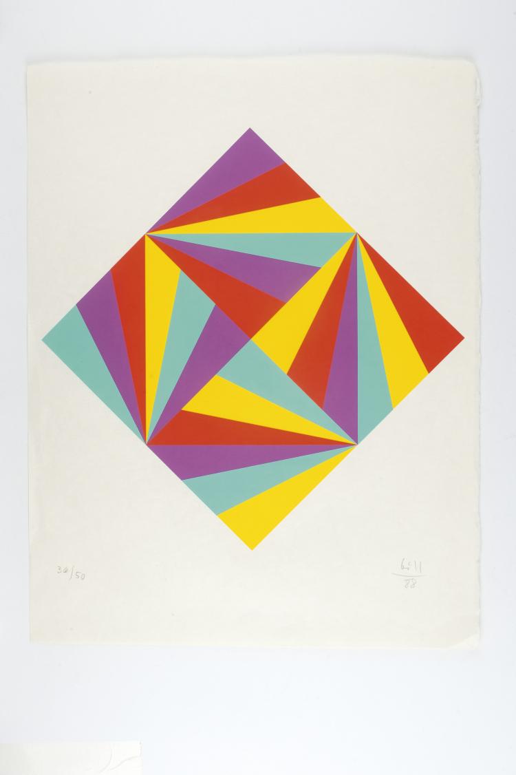 Hauptbild zu Objekt, Ohne Titel (Farbstrahlungen), 1988 , Max Bill, 132A 61