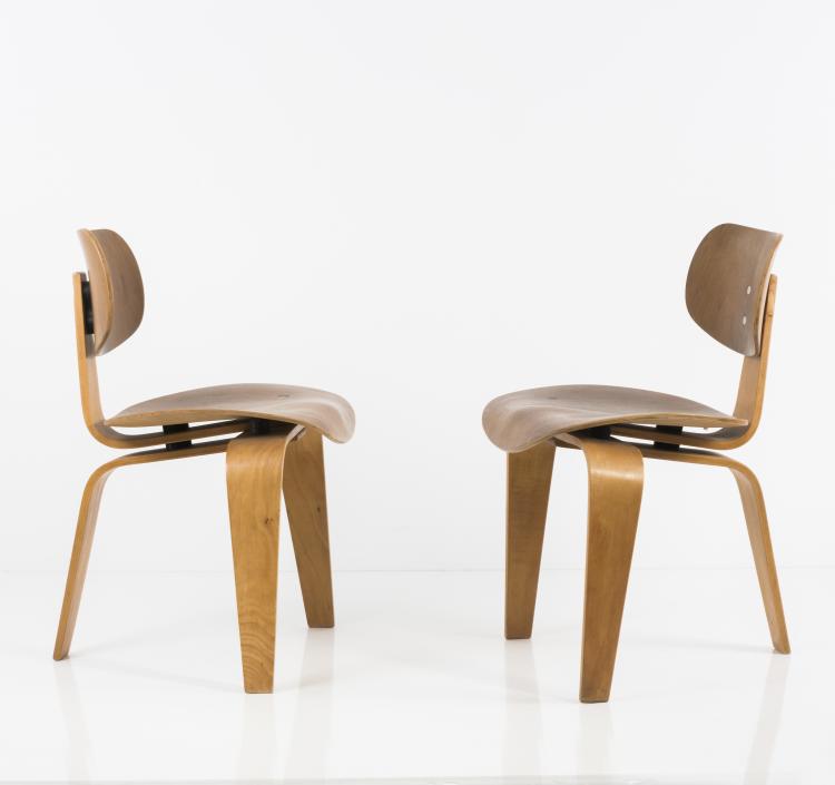 Hauptbild zu Objekt, Two 'SE 42' chairs, 1949/50, Egon Eiermann, Wilde & Spieth, Esslingen, 134B 300