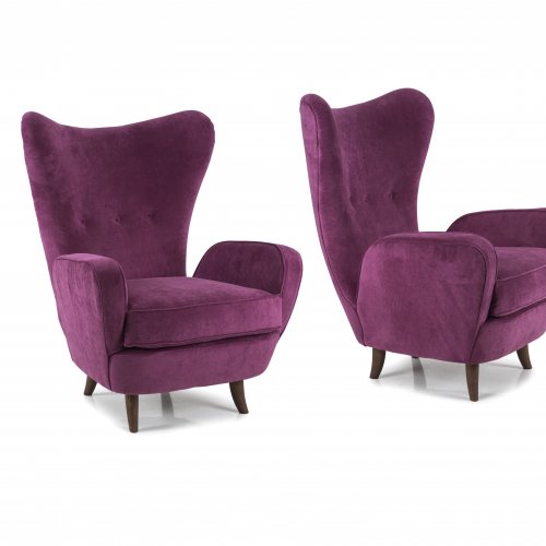 Two armchairs, c1955