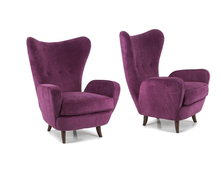 Hauptbild zu Objekt, Zwei Armlehnsessel, um 1955, Italien, 134A 75