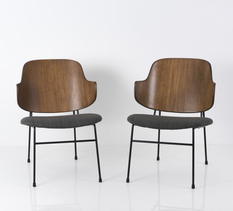 Bild 1 zu Objekt, Two armchairs, 1950s, Christensen & Larsen, D&auml;nemark, 134B 350