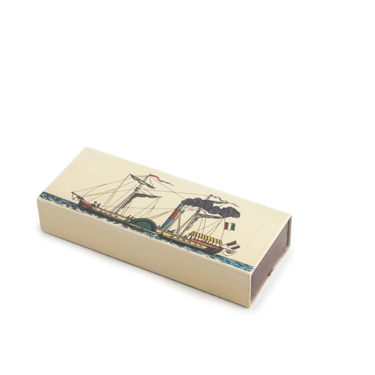 Hauptbild zu Objekt, Streichholzbeh&auml;lter 'Battello', 1960er Jahre , Piero Fornasetti, Fornasetti, Mailnad, 133B 594