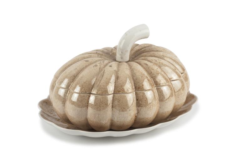 Hauptbild zu Objekt, 'Zucca' bowl with lid and saucer, 1960s, Piero Fornasetti, Fornasetti, Mailand, 133B 574