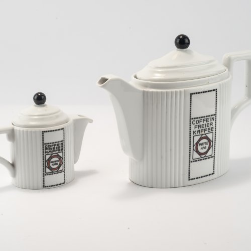 'Kaffee Hag' coffee and milk pot, 1907