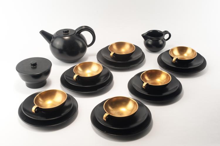 Bild 1 zu Objekt, Teaset, 1930s, Ludwig K&ouml;nig, Karlsruhe, Majolikamanufaktur, 134B 489