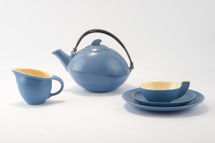 Bild 1 zu Objekt, Teaset, c1927, Werner Gothein, Karlsruhe, Majolikamanufaktur, 134B 485