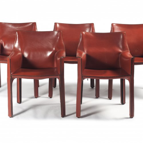 Five 'CAB 413' armchairs, 1979