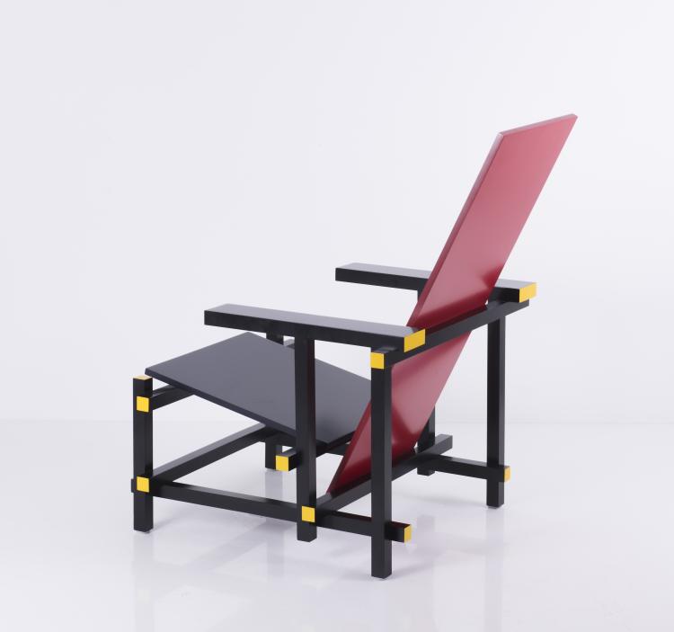 Bild 4 zu Objekt, 'Red-Blue' armchair, 1918, Gerrit Rietveld, Cassina, Mailand (zugeschrieben), 133B 185