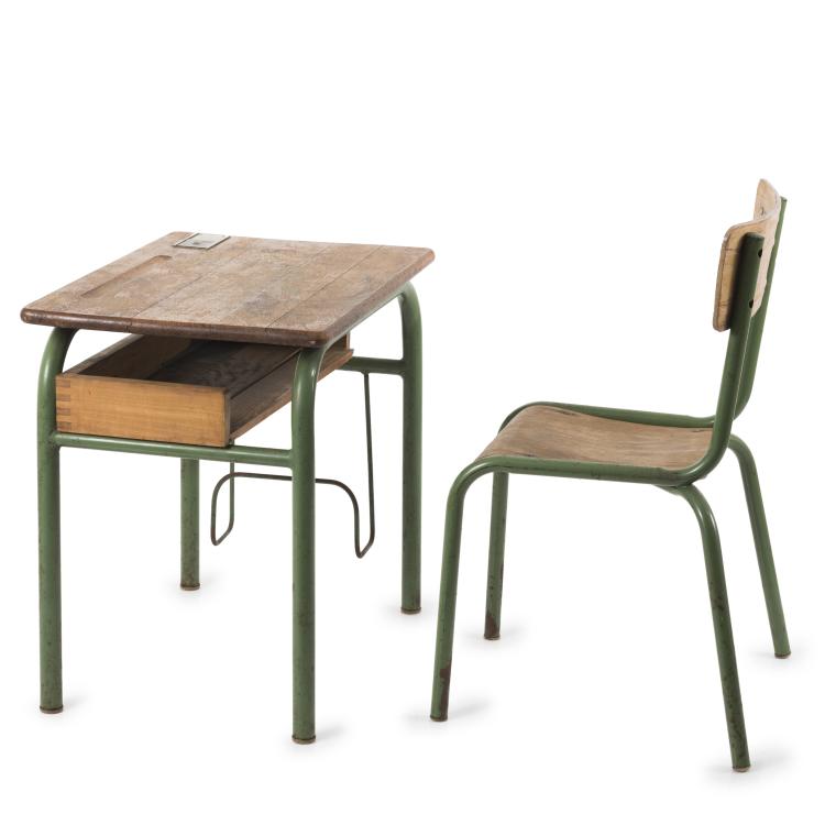 Hauptbild zu Objekt, Desk and chair, 1940/50s, Frankreich, 133B 219