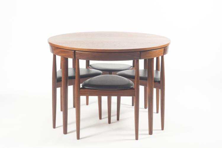 Hauptbild zu Objekt, Table and four chairs, 1962, Hans Olsen, Frem R&oslash;jle M&oslash;belfabrik, 133B 470