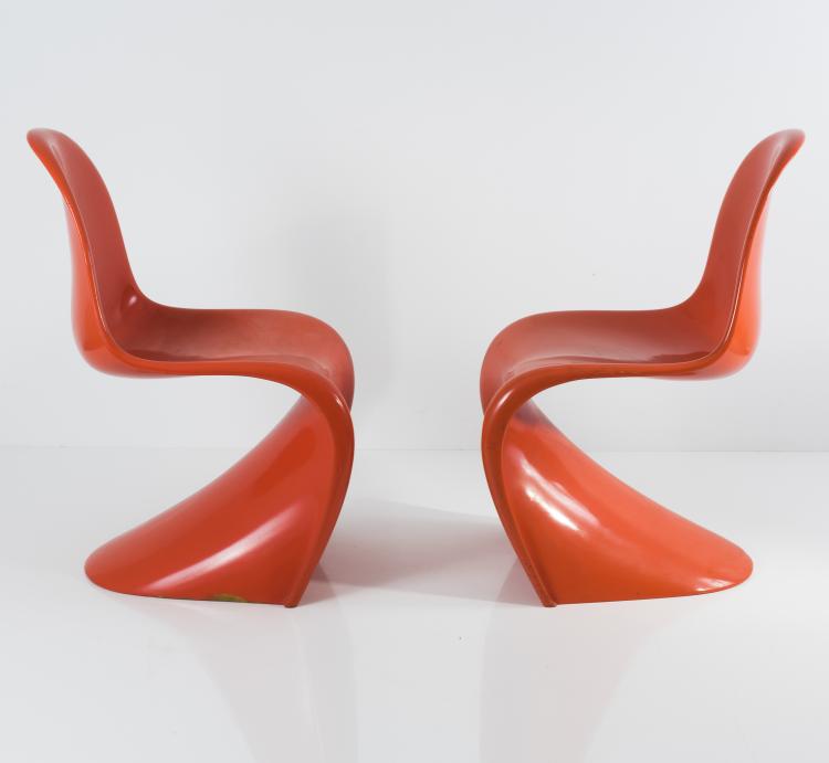 Hauptbild zu Objekt, Two 'Panton' chairs, 1962/67, Verner Panton, Miller, Herman, Zeeland; Fehlbaum Production, Weil am Rhein, 133B 473