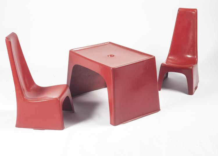 Bild 1 zu Objekt, Zwei Kinderst&uuml;hle, ein Kindertisch, 1966, G&uuml;nter Beltzig, BBD, Br&uuml;der Beltzig Design, Wuppertal, 133A 157