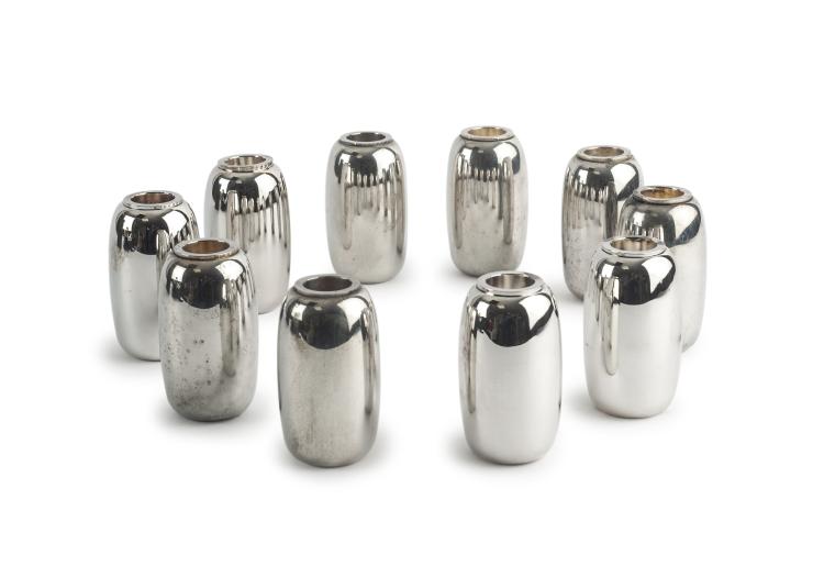 Hauptbild zu Objekt, Ten 'Buffalo' candlesticks in five boxes, 1960s , Gunnar Cyr&eacute;n, Dansk Designs, Japan, 133B 243