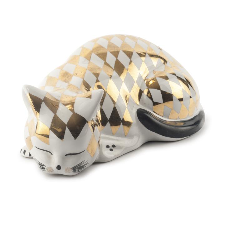 Hauptbild zu Objekt, 'Gatto accovacciati', 1960er Jahre , Piero Fornasetti, Fornasetti, Mailand, 134A 215