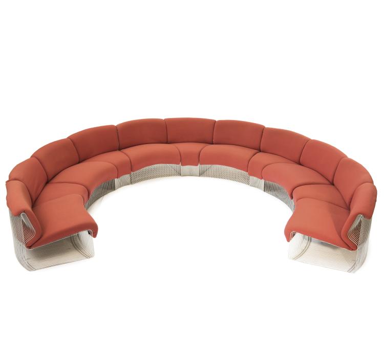 Hauptbild zu Objekt, Elf Sitzelemente 'Pantonova - 100', 1971, Verner Panton, Fritz Hansen, Aller&oslash;d, 133B 547