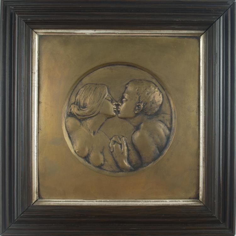 Hauptbild zu Objekt, 'The Kiss' plaque, 1897, Hans Christiansen, Christiansen, Hans (nach), 135 334