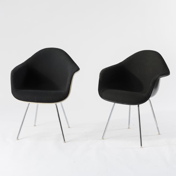 Bild 1 zu Objekt, Zwei 'Plastic Armchairs' auf 'H-base', 1950-53, Vitra, Weil am Rhein; Miller, Herman, Zeeland, 134D 875