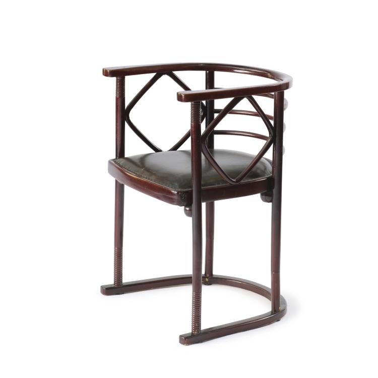 Hauptbild zu Objekt, 'Fledermaus' - '729' armchair, 1905, Gustav Siegel, Kohn, Jacob & Josef, Teschen, 134D 746