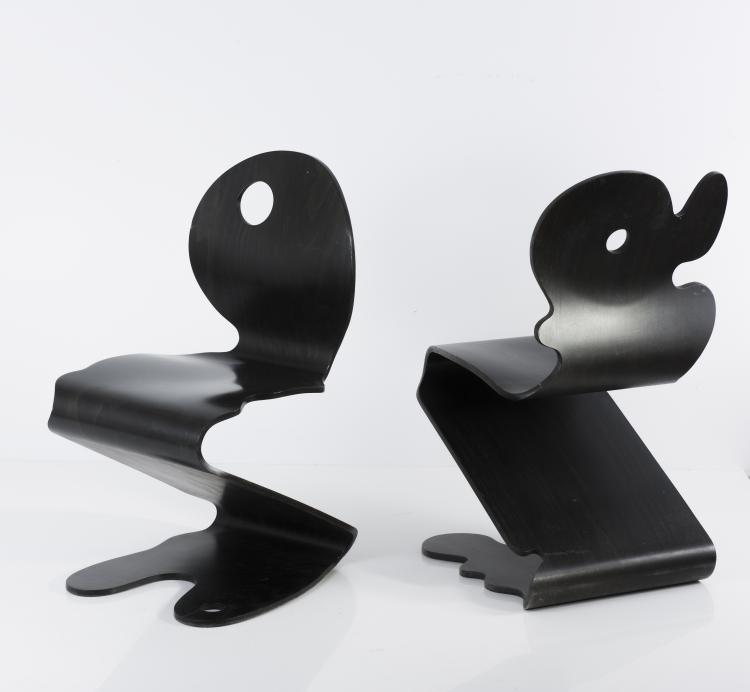 Bild 2 zu Objekt, Zwei St&uuml;hle 'Pantonic', 1992, Verner Panton, Hag, Norwegen, 134D 921
