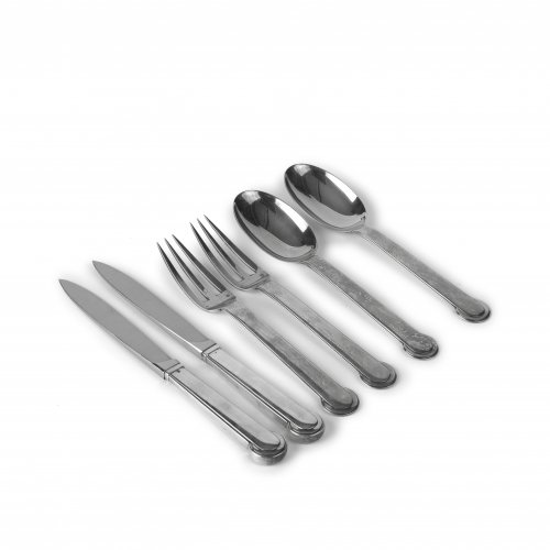 Six pieces of silverware, c1935