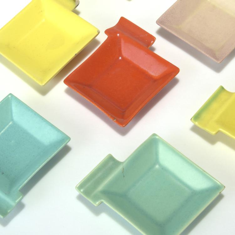 Bild 2 zu Objekt, Acht Aschenbecher, um 1930, Margarete Heymann-Loebenstein, Hael-Werkst&auml;tten, Marwitz, 134D 819