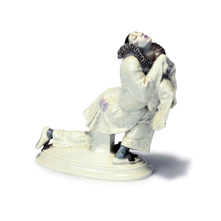 Hauptbild zu Objekt, 'Pierrot' aus dem Ballett 'Karneval', 1913, Paul Scheurich, Meissen, StPM, 134D 759
