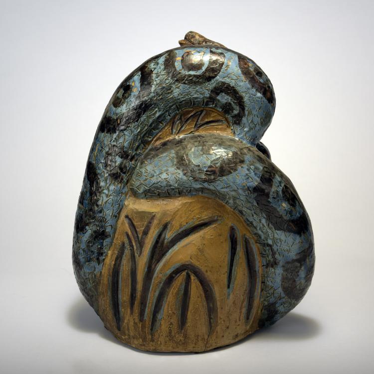 Bild 1 zu Objekt, Skulptur 'Schlange, ein Zicklein w&uuml;rgend', 1920, Knud Kyhn, K&auml;hler, Herman August, Naestved, 134D 768