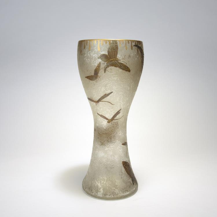Bild 1 zu Objekt, Vase 'Papillons, Libellules', um 1900, Legras & Cie., Saint-Denis, 134D 735