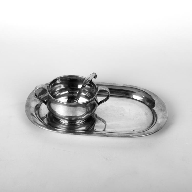 Bild 1 zu Objekt, Tablett und Zuckerschale, um 1935, Frantz Hingelberg, Hingelberg, Frantz Xaver, Aarhus, 134D 864