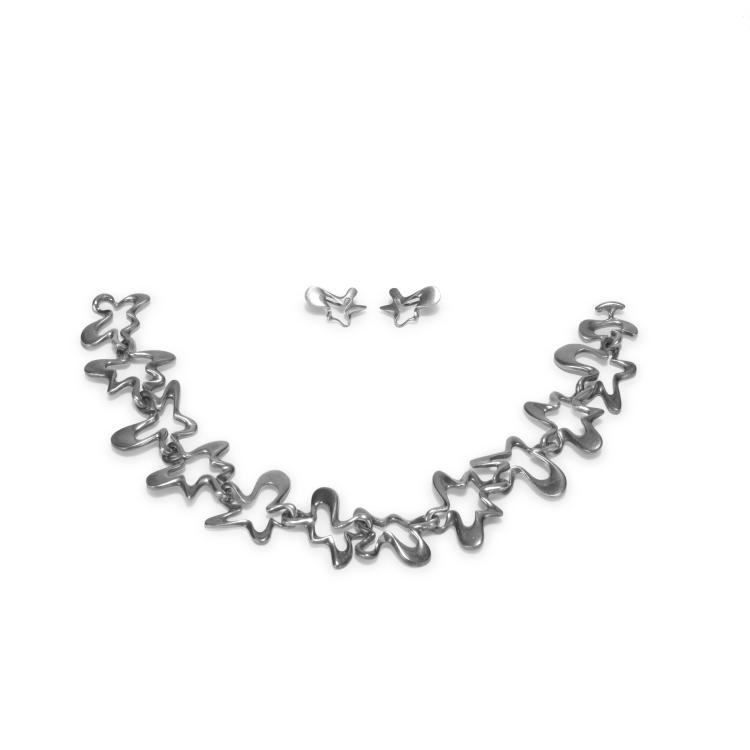 Hauptbild zu Objekt, Collier '88' und Ohrschmuck '118', um 1950, Henning Koppel, Jensen, Georg, Kopenhagen, 134D 878