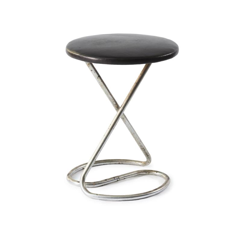 Hauptbild zu Objekt, Hocker, 1940er Jahre, Aalborg Staalm&oslash;bel, D&auml;nemark, 134D 873