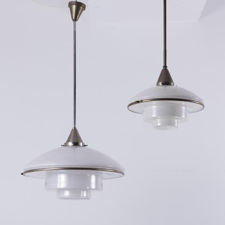 Bild 1 zu Objekt, Zwei Deckenleuchten 'Sistrah', 1931, Otto M&uuml;ller, Sistrah-Licht GmbH., Karlsruhe, 134D 852