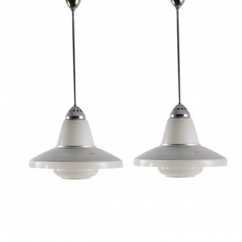 Two 'J. St. 22' ceiling lights, 1928