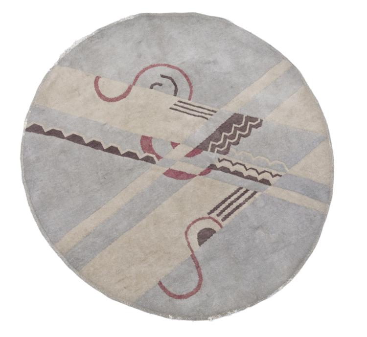Hauptbild zu Objekt, Runder Teppich, 1930er Jahre, Eileen Gray, Frankreich (zugeschrieben), 134D 849