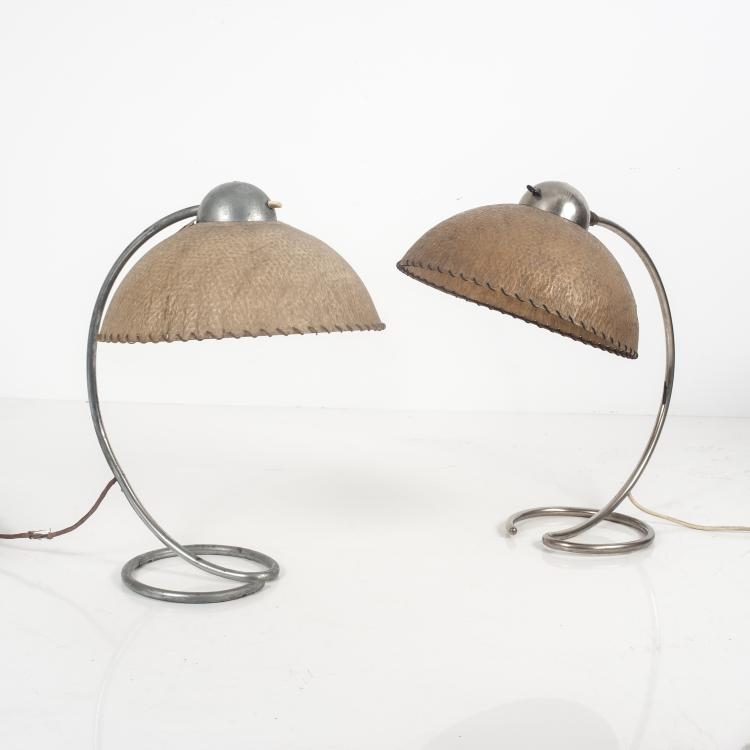 Bild 1 zu Objekt, Zwei Tischleuchten, 1930er Jahre, M&uuml;ller, Pitt, Vilich (zugeschrieben), 134D 847