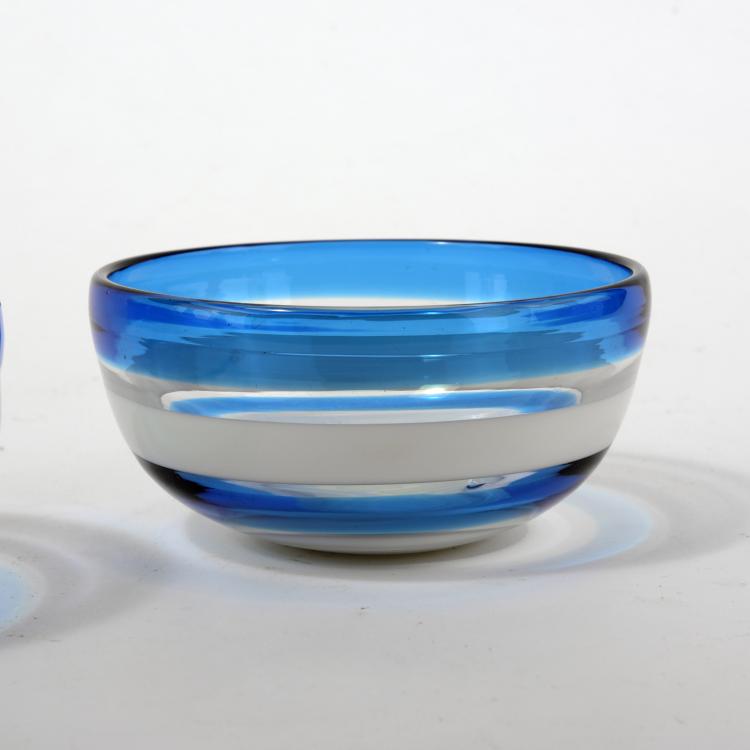 Bild 1 zu Objekt, Zwei Schalen 'A fasce', um 1953, Fulvio Bianconi, Venini & C., Murano, 134C 586