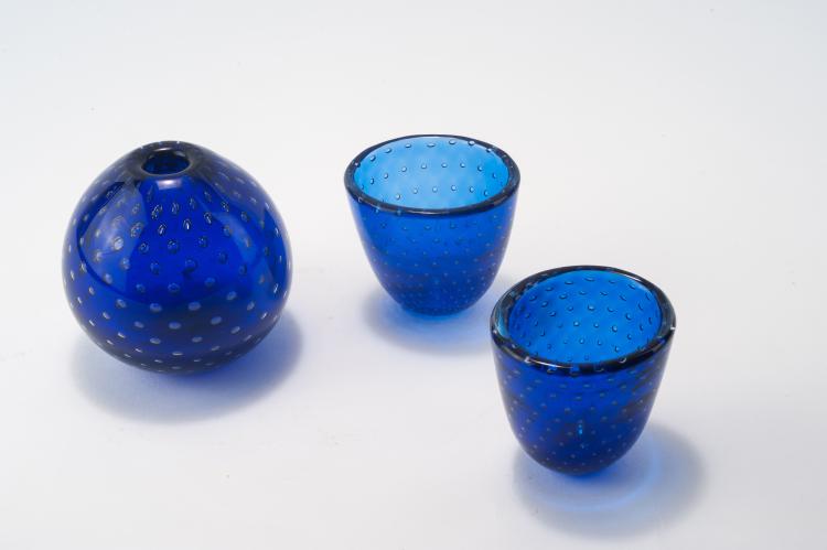 Bild 1 zu Objekt, 'A bolle' vase and two bowls, c1935, Carlo Scarpa, Venini & C., Murano, 134C 560