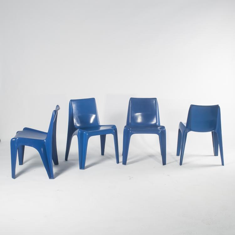 Bild 1 zu Objekt, Four 'BA 1171' stacking chairs, 1964, Helmut B&auml;tzner, Bofinger, 134B 468