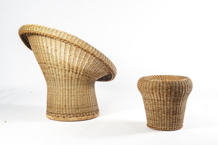 Bild 1 zu Objekt, 'E 10' easy chair, 1949 and 'E 23' stool, 1957, Egon Eiermann, Murmann, Heinrich, Johannisthal, 134B 298