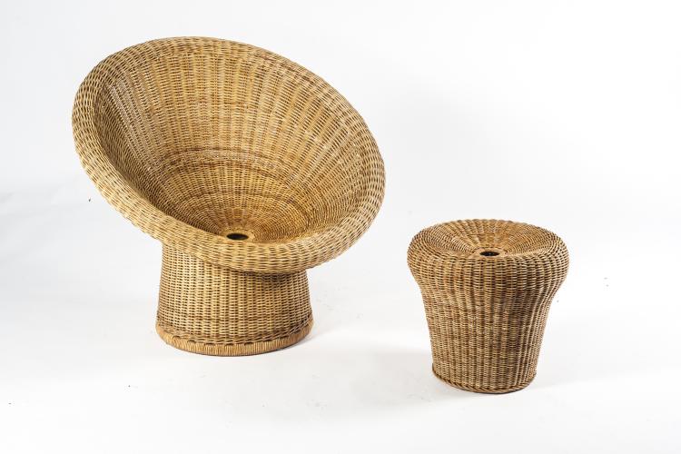 Hauptbild zu Objekt, 'E 10' easy chair, 1949 and 'E 23' stool, 1957, Egon Eiermann, Murmann, Heinrich, Johannisthal, 134B 299