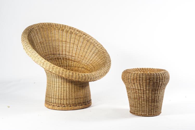 Bild 2 zu Objekt, 'E 10' easy chair, 1949 and 'E 23' stool, 1957, Egon Eiermann, Murmann, Heinrich, Johannisthal, 134B 299