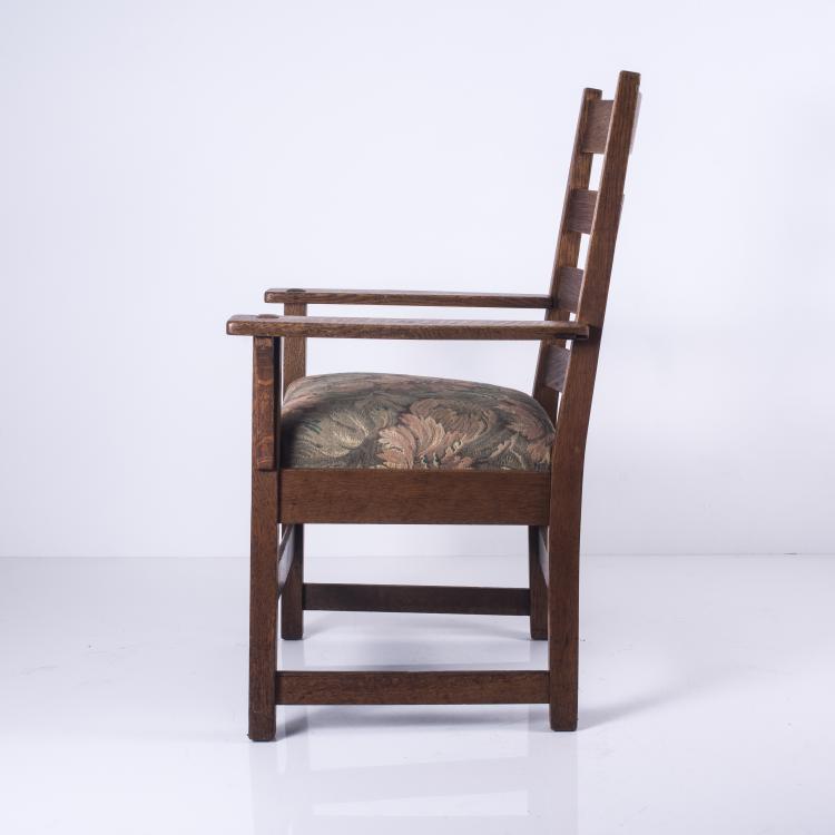 Bild 3 zu Objekt, 'Slatted Arm Chair', c1905, Gustav Stickley, Stickley, L. & J.G., Fayetteville, NY, 136A 9