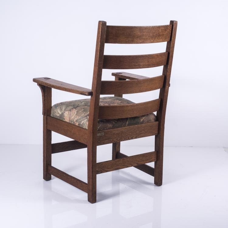 Bild 4 zu Objekt, 'Slatted Arm Chair', c1905, Gustav Stickley, Stickley, L. & J.G., Fayetteville, NY, 136A 9